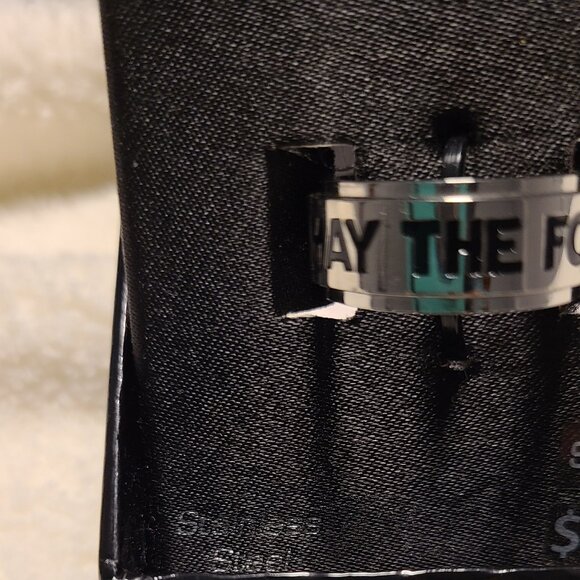 NWT StainlessSteel Star War Ring - May The Force Be With You! - Picture 2 of 6